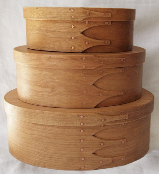 091 Oval wooden shaker boxes