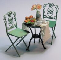 0171 French ornate bistro set 1:12