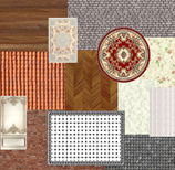 4014 1:144 Prints - walls, floors, roof, stone, wall paneling, wallpaper