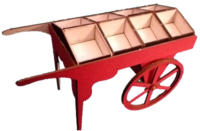 0092 Market cart with crates 1:12