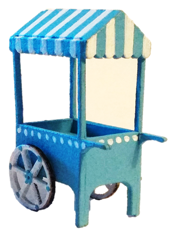 3063 Market cart with roof 1:48