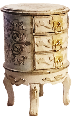 0121 Round chest of drawers 1:12