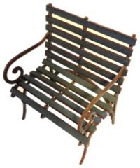 0154 Garden bench to match #151 1:12