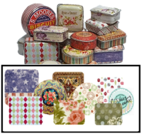 0127c Vintage tins 1:12