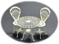 0168 Wrought iron patio set 1:12