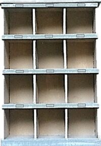0233 4 Shelf Pigeon Hole Cabinet 1:12