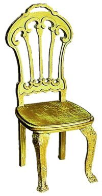 0242 Baroque chair 1:12
