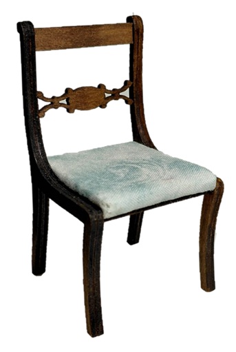 0245 Wooden Georgian dining chair 1:12