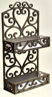 0248 Wrought iron wall shelf 1:12