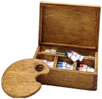 0250 Artist paint box 1:12